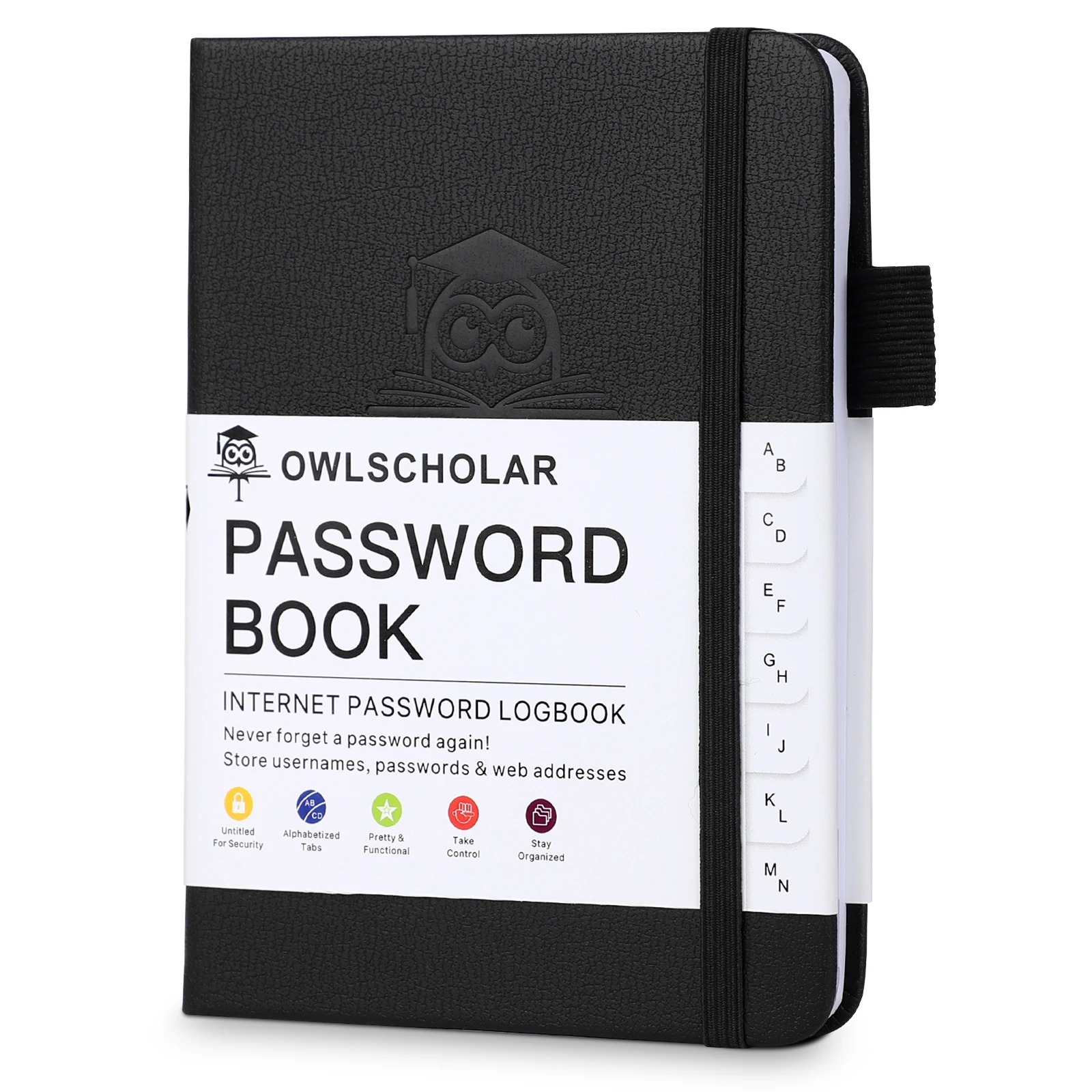 Passwort-Organizer mit alphabetischen Registerkarten, kleines Passwortbuch für Senioren, Passwort-Notizbuch für Internet-Website-Adressen – Detail 9