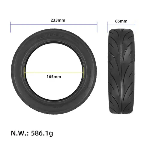 60/70-6.5 Tubeless Tire & Tube Set for Ninebot Max G30/G30D/G30LP E-Scooter, Front & Rear Vacuum Tyre Replacement, 6.5 Inch