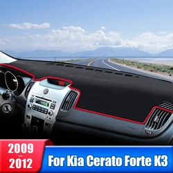 Car Dashboard Cover For Kia Cerato Forte K3 2009 2010 2011 2012 Instrument Desk Sun Shade Mat Dash Non-slip Pad Accessories