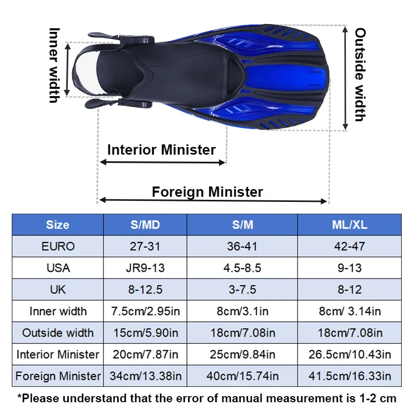 زعانف غوص مجانية قابلة للتعديل، معدات غطس للسباحة والغطس للأطفال البالغين لكل من الرجال والنساء #6