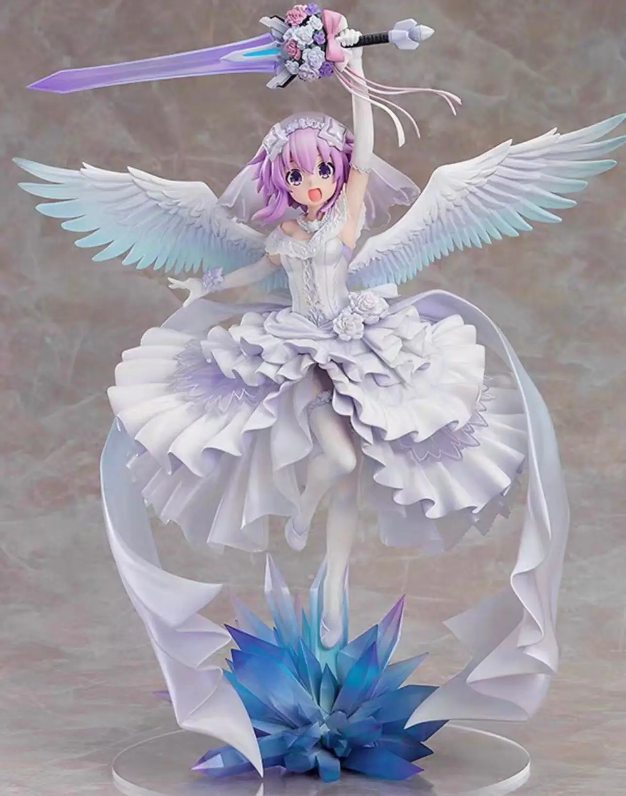 

In Stock Original Pulchra Online Neptune Purple Heart Action Anime Figure Model Toys Collection Doll Gift