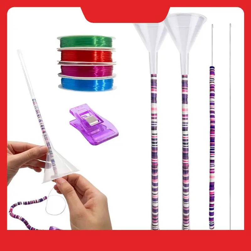 

A32HOT-2Pcs Beading Funnel-Clay Beads Bracelet Making Kit Can Replace Clay Bead Spinner,Beading Needles Bracelet Making Kit