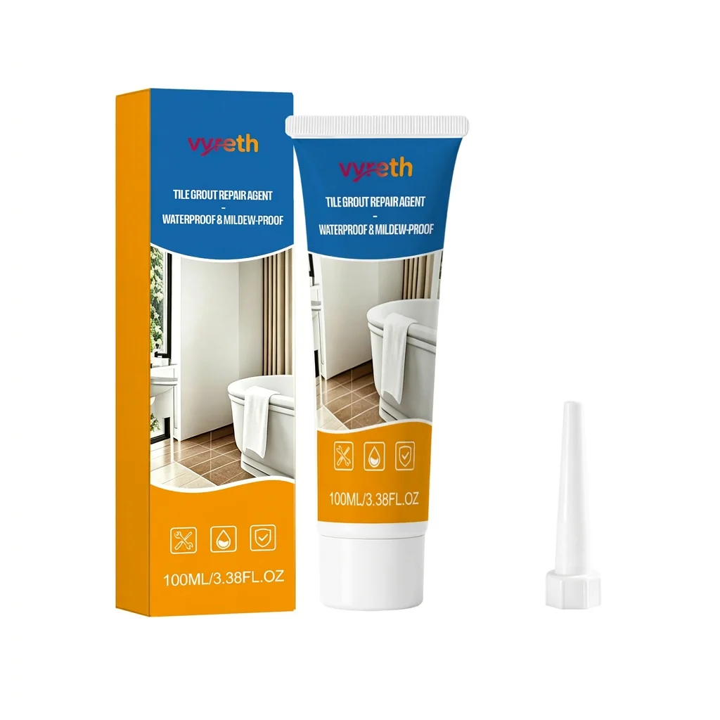 Grout Sealant Waterproof Tile Grout Filler for Bathroom Kitchen Floor Wall Gaps Mold Resistant Repair Paste Durable 100ml