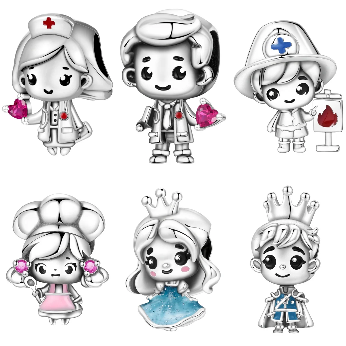 

Orstarry 925 Sterling Silver Cartoon Character Nurse Beads Fit Women Bracelets Charms DIY Birthday Party Gifts Jewelry Accessory