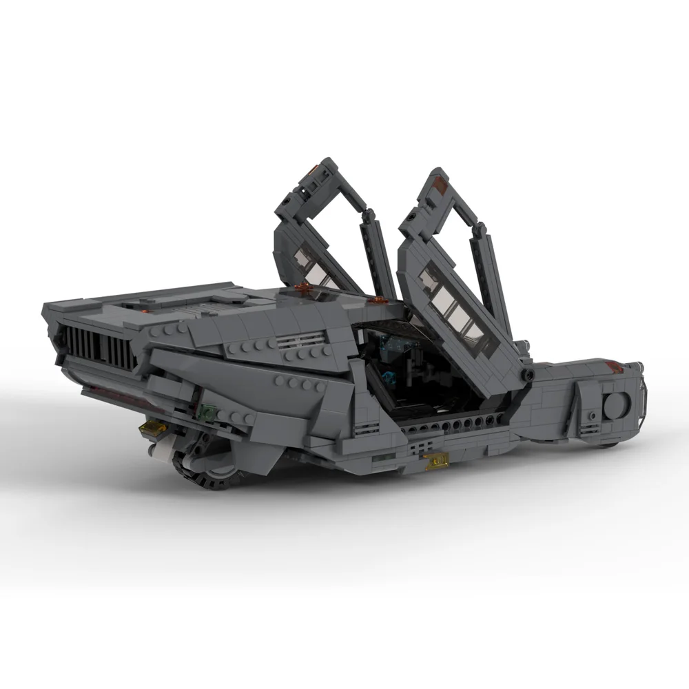 Moc filme runneredss 2049 blocos de construção de carro voador modelo carro preto spinneredss diy tijolos montagem brinquedos para crianças presente aniversário