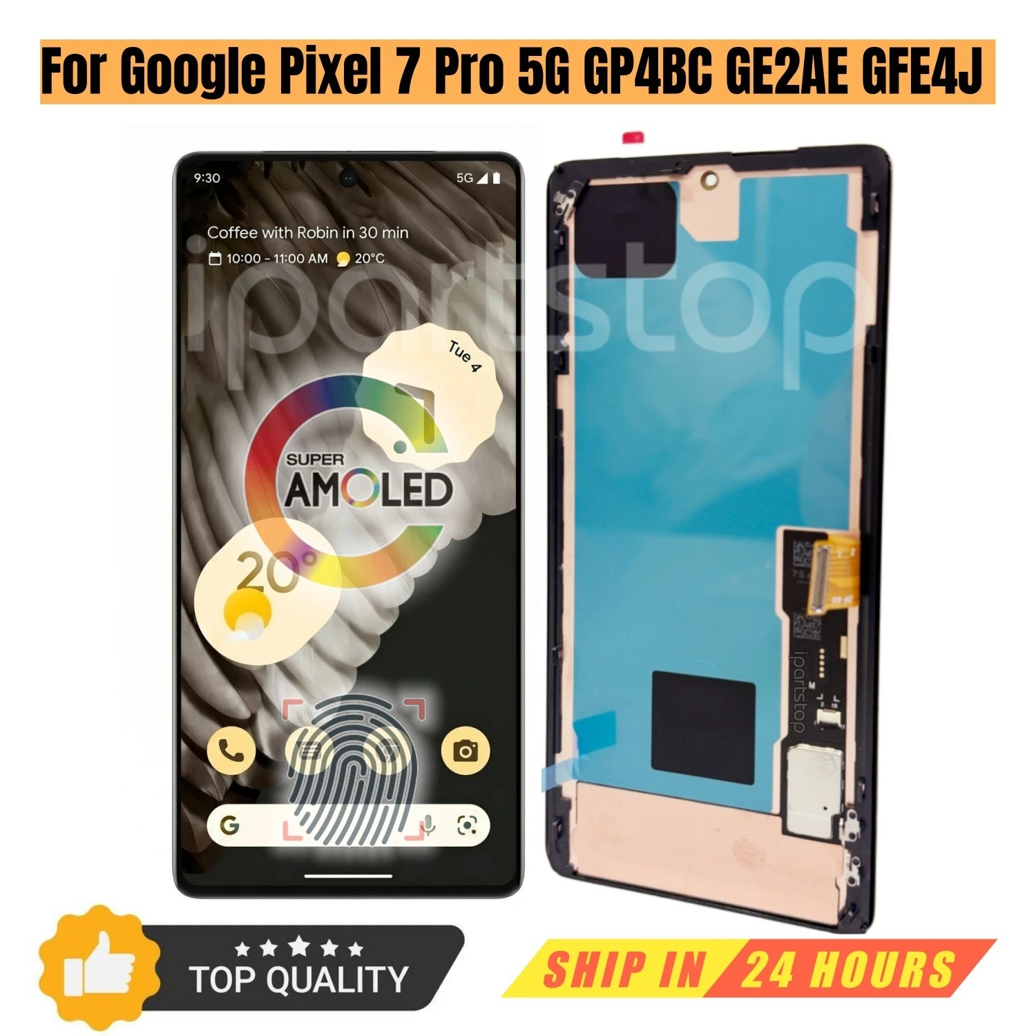 iparts-replacement-new-display-for-google-pixel-7-pro-5g-gp4bc-ge2ae-gfe4j-amoled-touch-screen-with-frame-assembly-all-functions