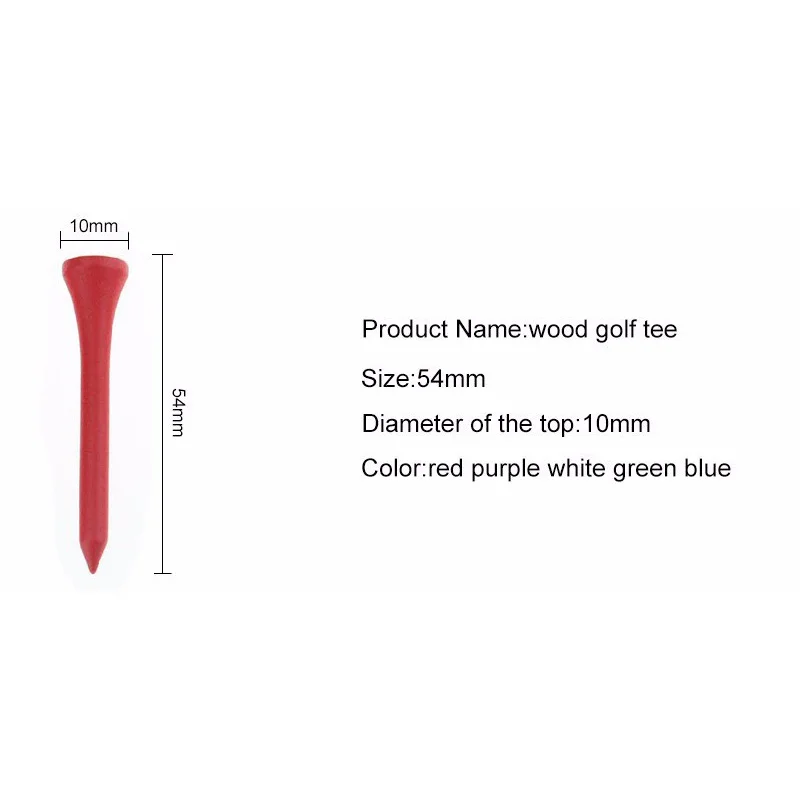 クレストゴルフ2-1/8インチ54mm木製ゴルフtシャツゴルフウッドtシャツ100ピース/パック