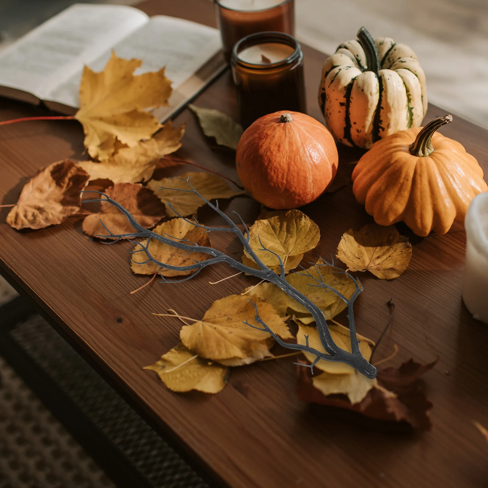 

2pcs Artificial Antler Dried Tree Branches Fake Twig Decor for Halloween Christmas Home Table Decoration Craft DIY Model