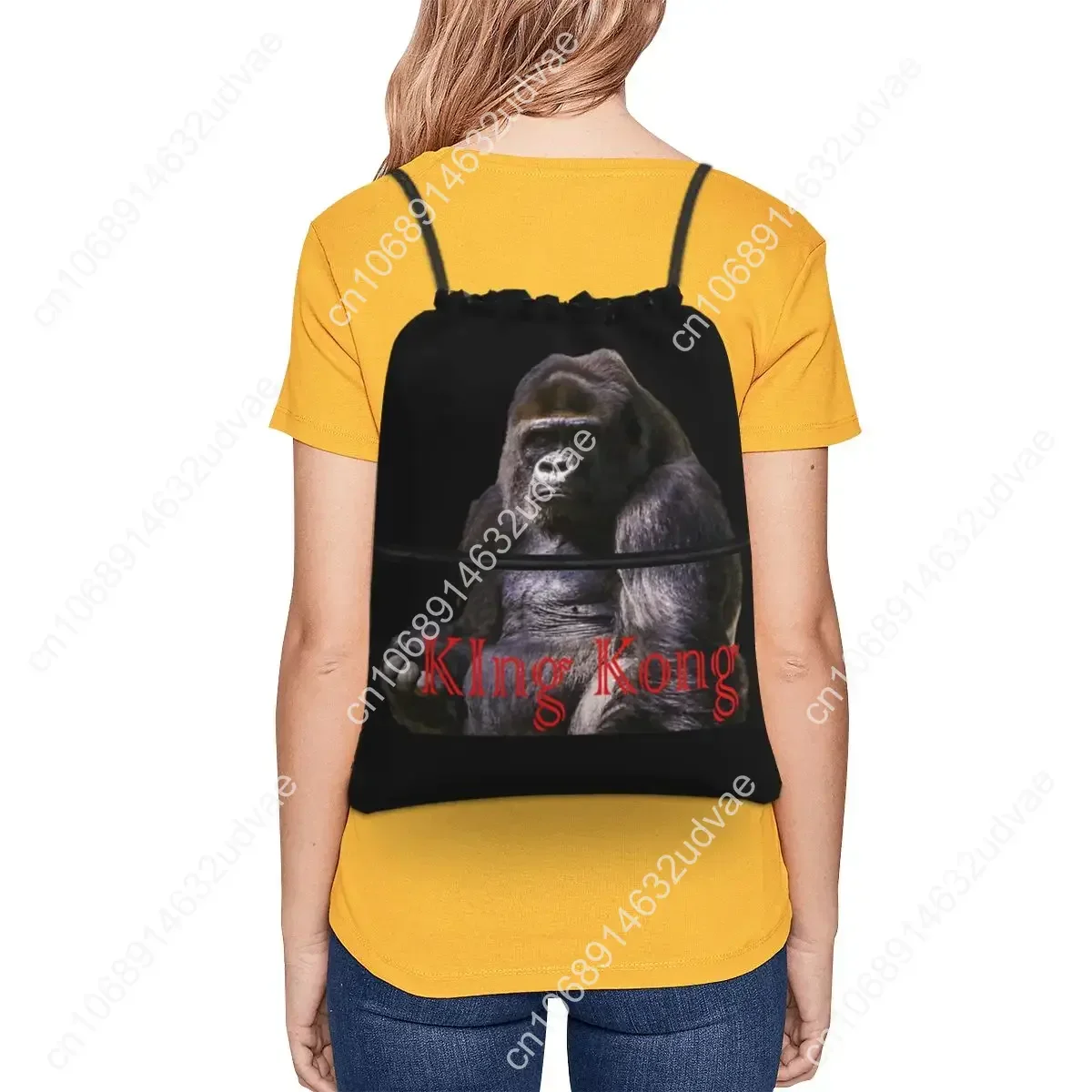 King Kong - King Kong Skull Island Backpacks Drawstring Bag Casual Drawstring Bundle Pocket Book Bags For Travel Sport Man Woman