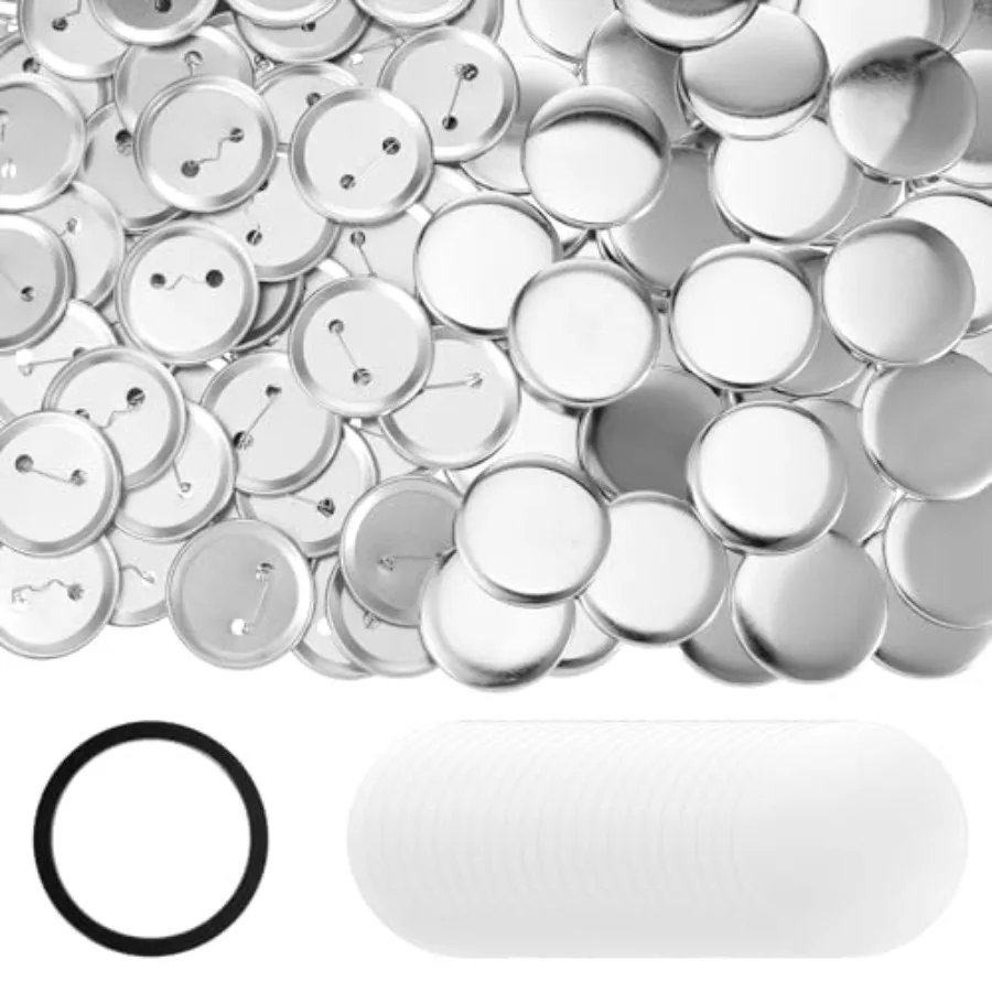 

200 комплектов 58 мм, 2,28 дюйма, принадлежности для изготовления пуговиц, 58 мм, прибл. 2,25-дюймовые круглые пустые кнопки с прозрачной пленкой для пуговиц Ma