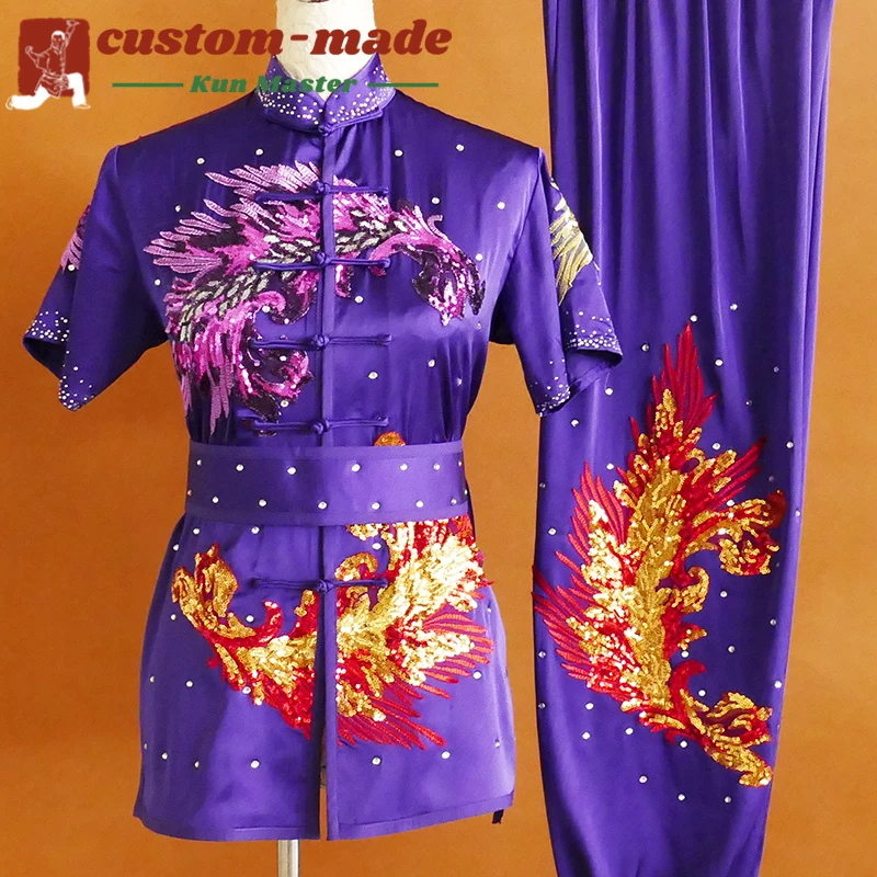 

Custom Martial Arts Uniform Kung Fu Suit with Dragon Embroidery Southern Fist Long Fist Reinforced for KungFu Forms Competition