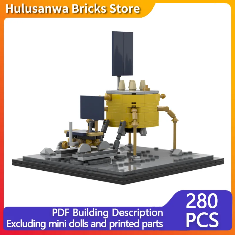 

Модель Лунного Посадника и Ровера MOC, строительные кирпичи, военное оборудование, модульные технологии, подарки, праздник, сборка, детские игрушки, костюм