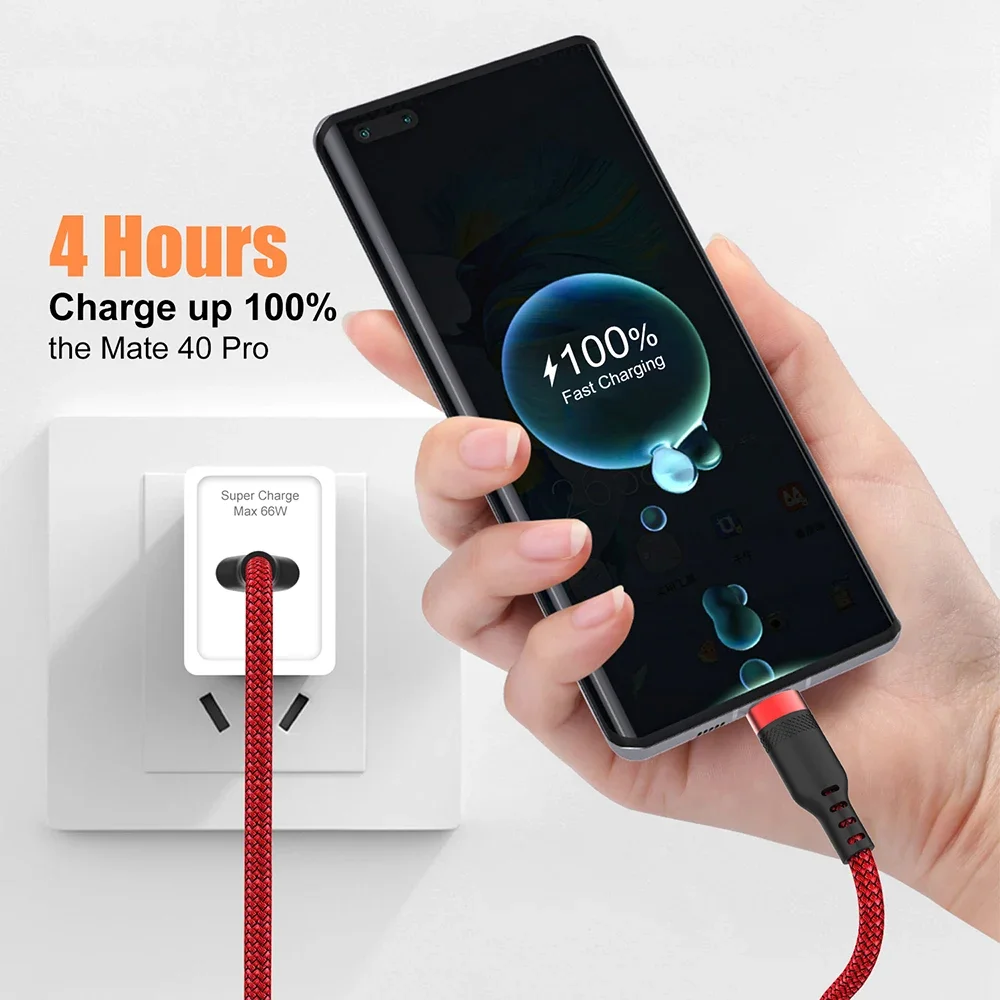 New USB Type C Extended 8-Meter USB C 6A Super-Charging Cable Suitable For Huawei Xiaomi Vivo OnePlus And Leeco Phone Data Cable