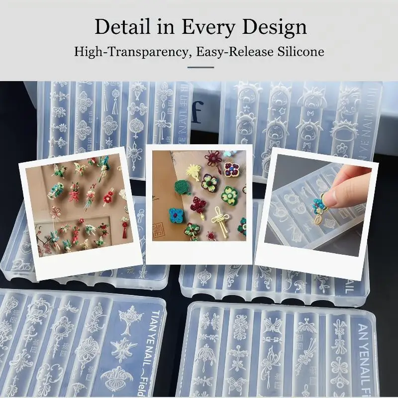 3D Barock-Engel Nagelform Silikon Nagelkunst-Charms DIY-Werkzeug Vorlagen Stempelplatten Maniküre Einfache DIY-Form für Heimwerker – Detail 19