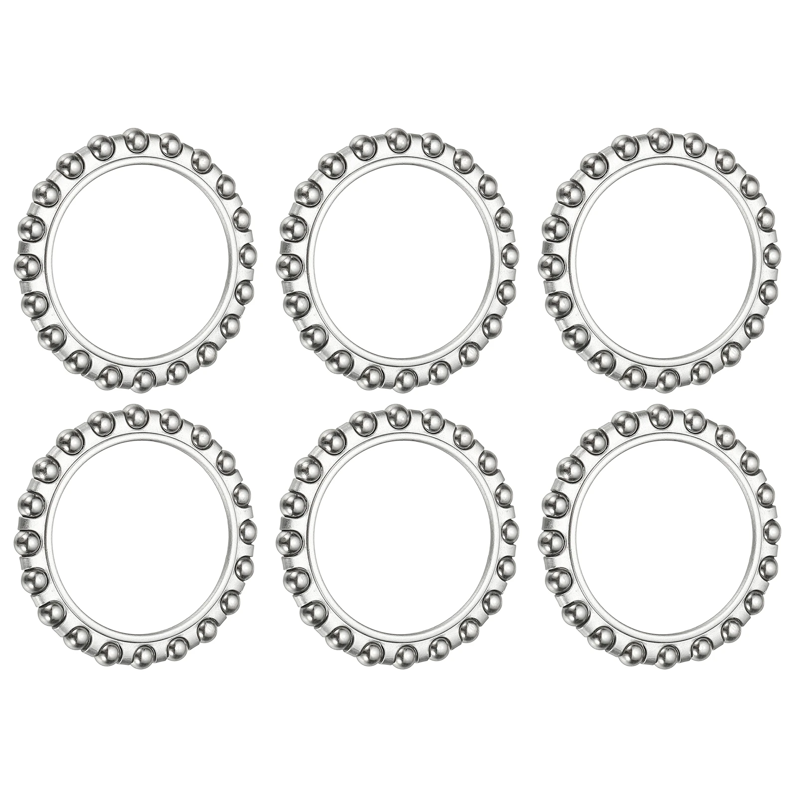 6pcs Bike Ball Crank Bearing Stainless Steel Bicycle Bearings Replacement Bike Parts Repair Accessories for Bike Front Rear