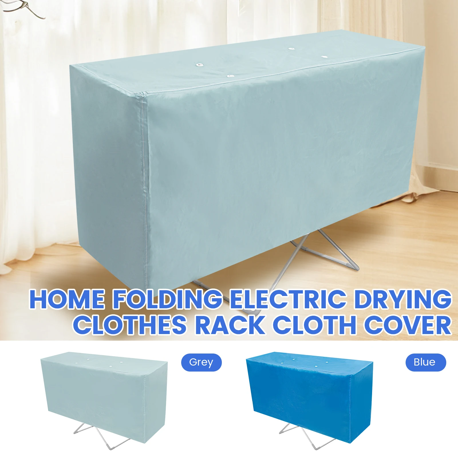 Copertura per asciugatura per vestiti riscaldati Stendino in poliestere Copertura antipolvere Copertura protettiva per appendiabiti pieghevole Accessori per la casa
