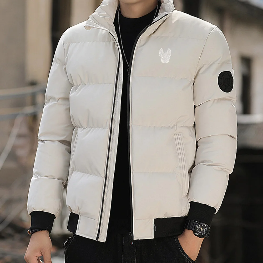 Autumn and winter casual zipper box puff jacket, men\'s coat, zipper box street outfit