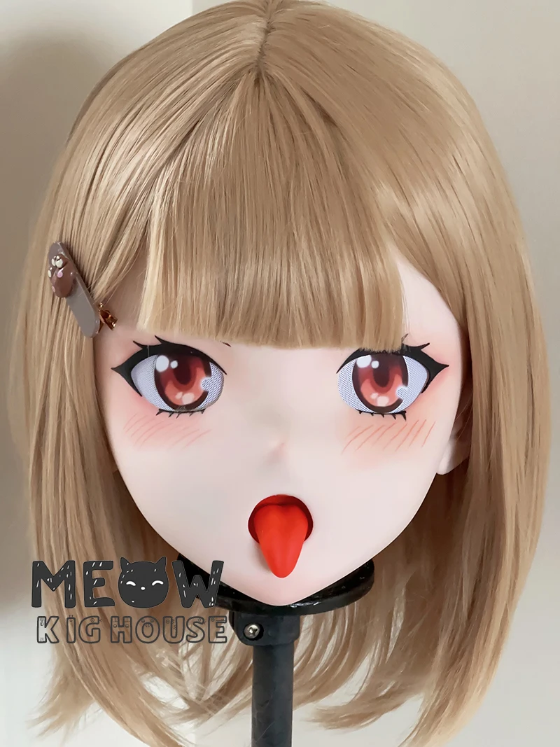 

(STK019) Stock PLA Material Full Head Lockable Crossdress Male to Female Japanese Cartoon Anime Game Character Kigurumi Mask