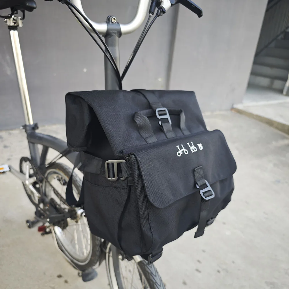 

Рюкзак большой вместимости 16 л, сумка для хранения для велосипедов, подходит для складных велосипедов Brompton Dahon, с водонепроницаемым многофункциональным покрытием «свиной нос»