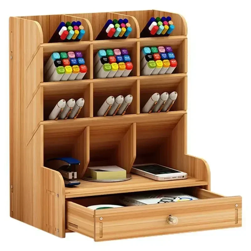

Penes Holders Multi-function Wooden Desktop Pen Holder Office School Stationery Storage Stand Case Desk Pens Pencil Organizer