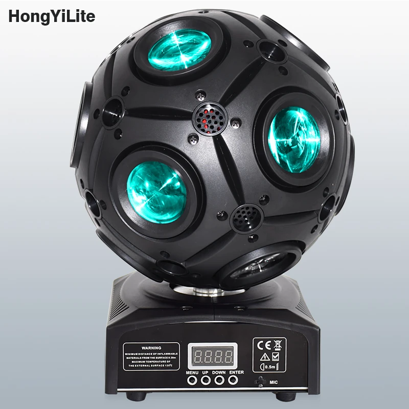 

HongYiLite 9x12W LED Moving Head Football Light Lyre Dmx 360 ° Infinite Rotation Beam RGBW 4in1 Stage Ktv Christmas Disco DJ Bar