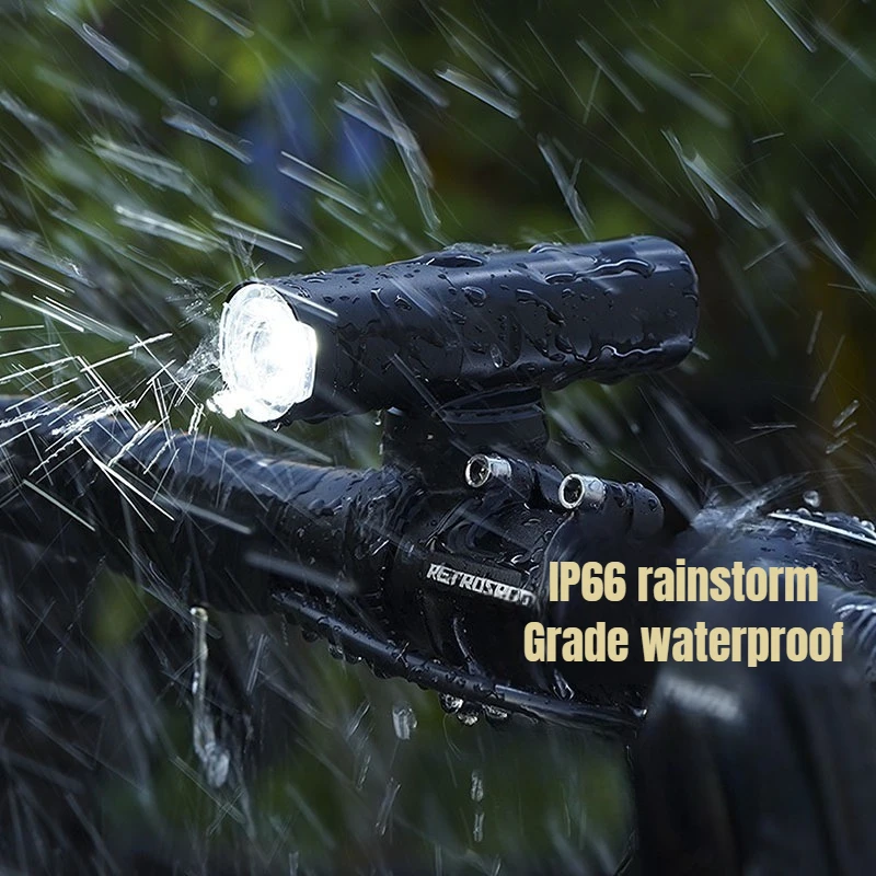 

Bicycle Headlight Mountain Road Headlight Night Cycling Strong Light Flashlight Waterproof Type-C Charging