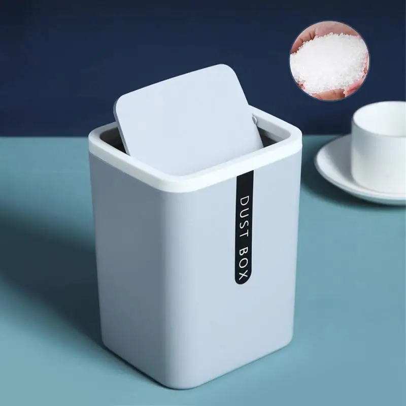 Mini Waste Bin Trash Can Household Office Storage Accessories Poubelletbin Desktop Garbage Basket Table Roll Swing Lid Hous