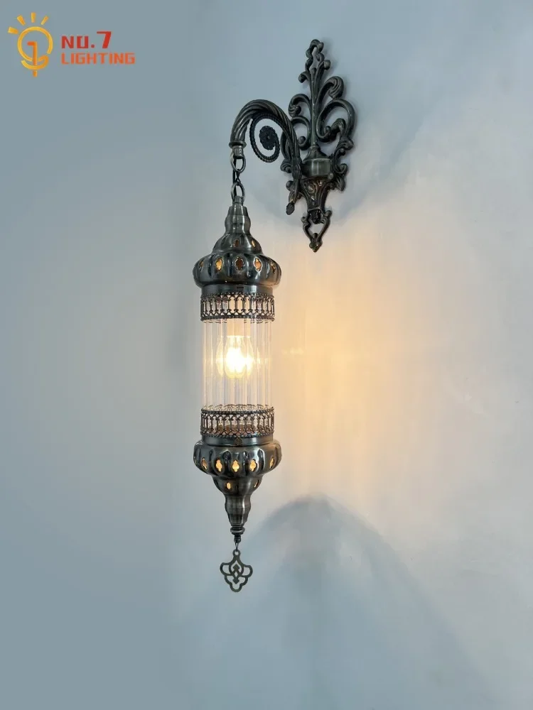 Luxury Morocco Exotic Wall Lamp LED E27 Iron Art Vintage Wall Mounted Restaurant Hotel Living/Model Room Studio Balcony Aisle