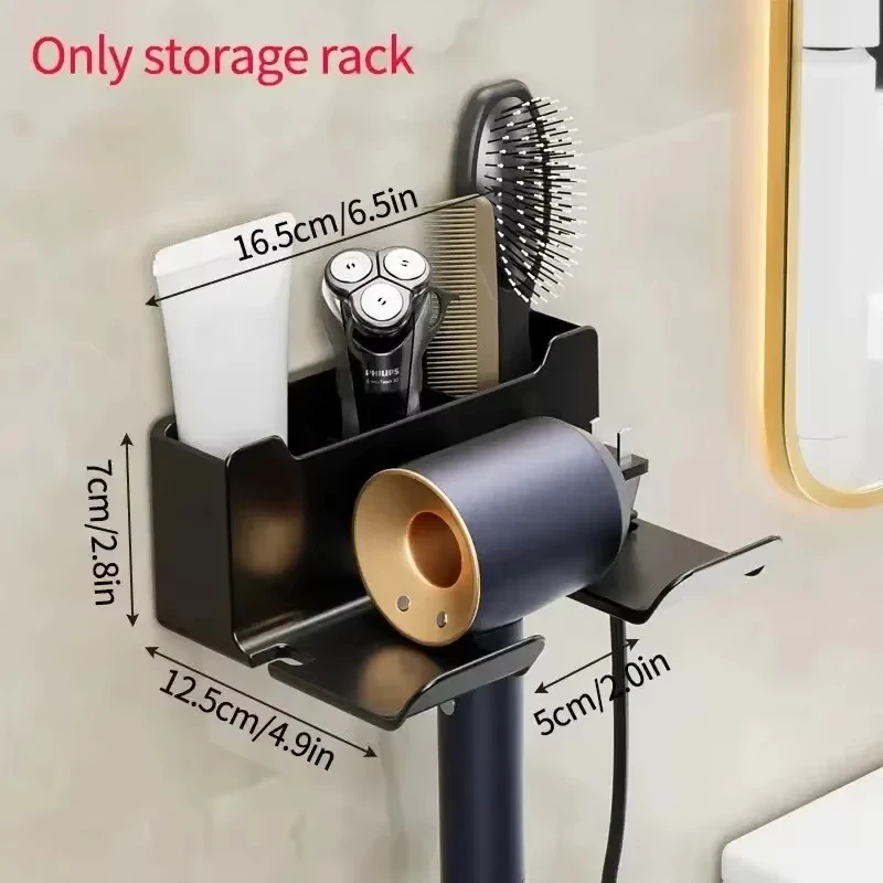 1PC Wall Mounted Bracket For Hair Dryer Hair Straightener Bracket Hair Dryer Storage Box Hair Dryer Bracket Storage Rack image 2