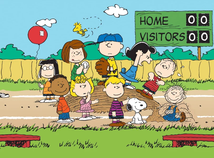 Classic Comic Baseball Scene Jigsaw Puzzle 500/1000/1200/2000PCS Snoopy Charlie Brown Friends Scoreboard DIY Family Puzzle Gift