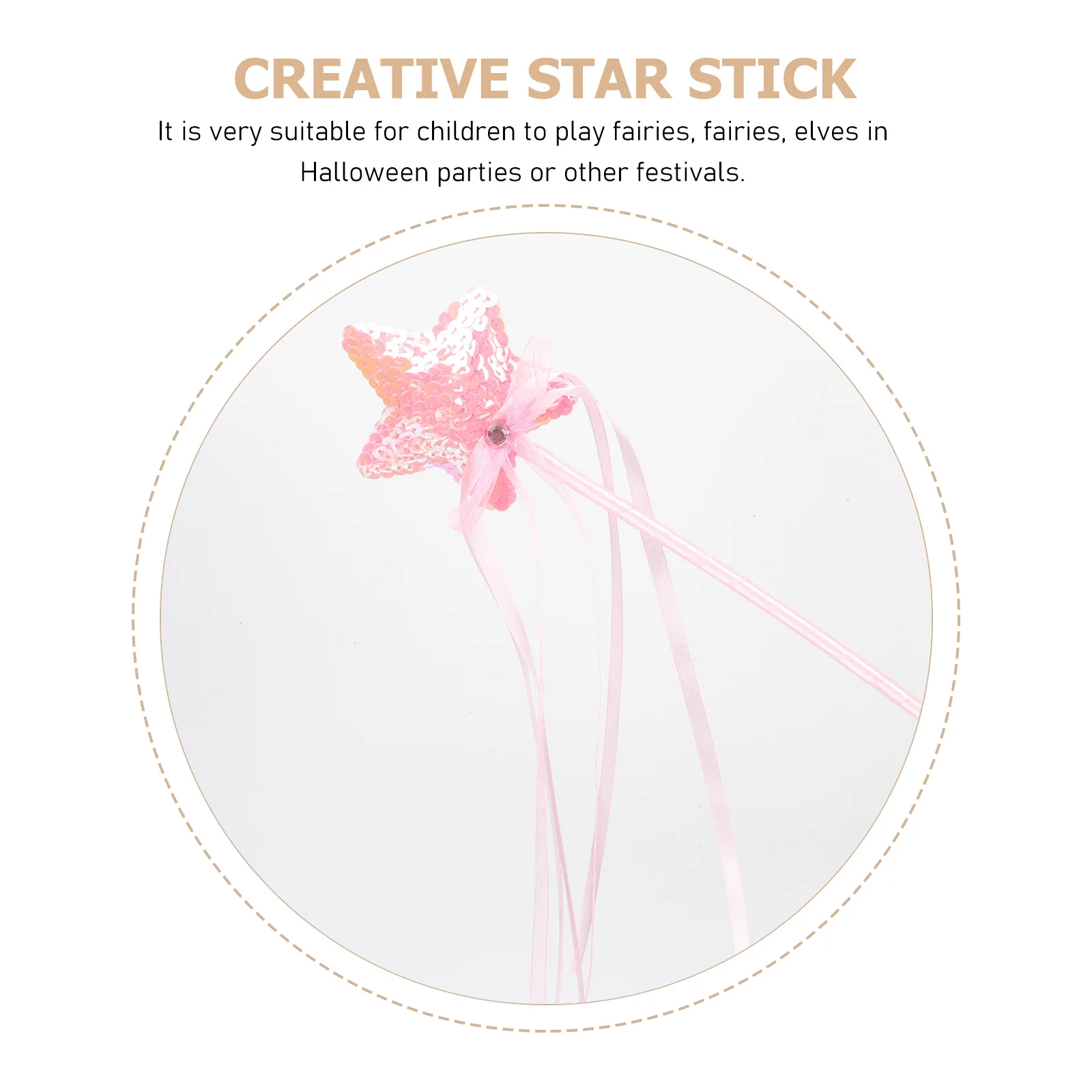 2Pcs Star Shape Fairy Stick Bright Shiny Kids Party Favors Birthday Stage Performance Props for Children Girls