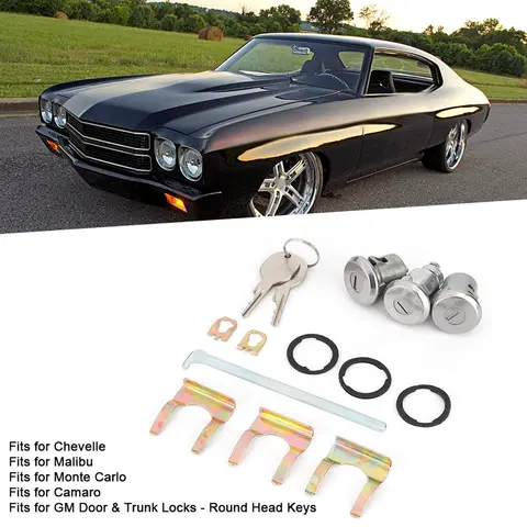 Cutlass Lock Set Door Trunk Key Kit 654394765282 Replacement Fits for  Car Accessories Door Trunk Key Kit Door Trunk Key