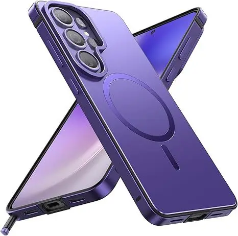 case for Samsung S26 ultra metal protective case magnetic full coverage tough shell plain Shock Proof Wireless Charging Non-Slip