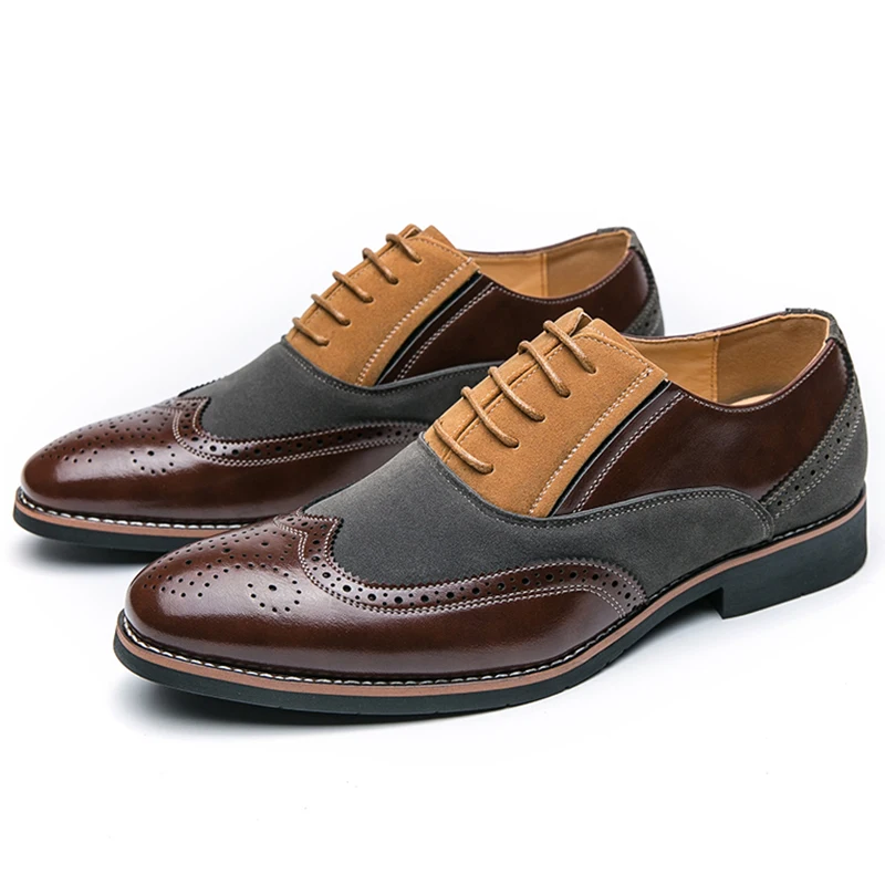 

Retro Oxfords Shoes Men Classic Men's Dress Shoes Casual Business Social Brogues Shoes Wedding