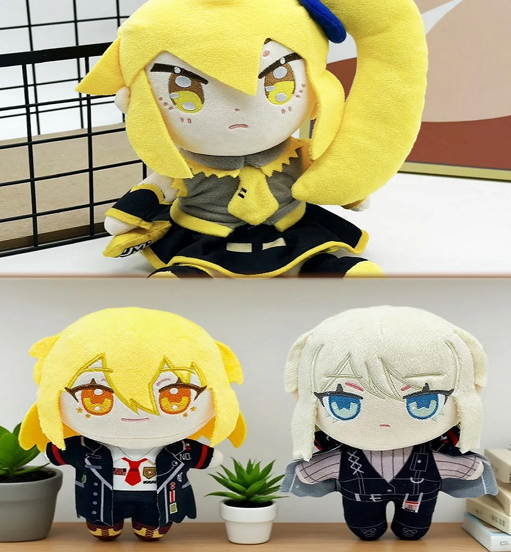Nuevo producto Neru Akita Peluche de Neru, muñeca de peluche de niña de pelo amarillo con trenza individual