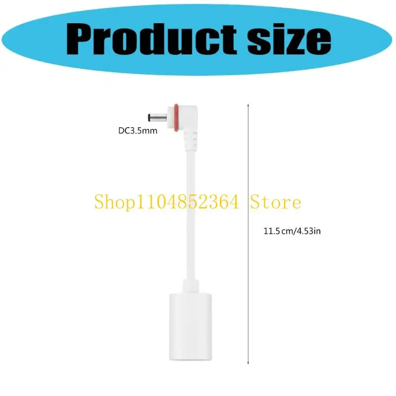 Security Camera Power Adapters Cord USB C to 3.5mm Plug Adapters Solar Panel Monitoring Camera Cable Easy to Install view 6