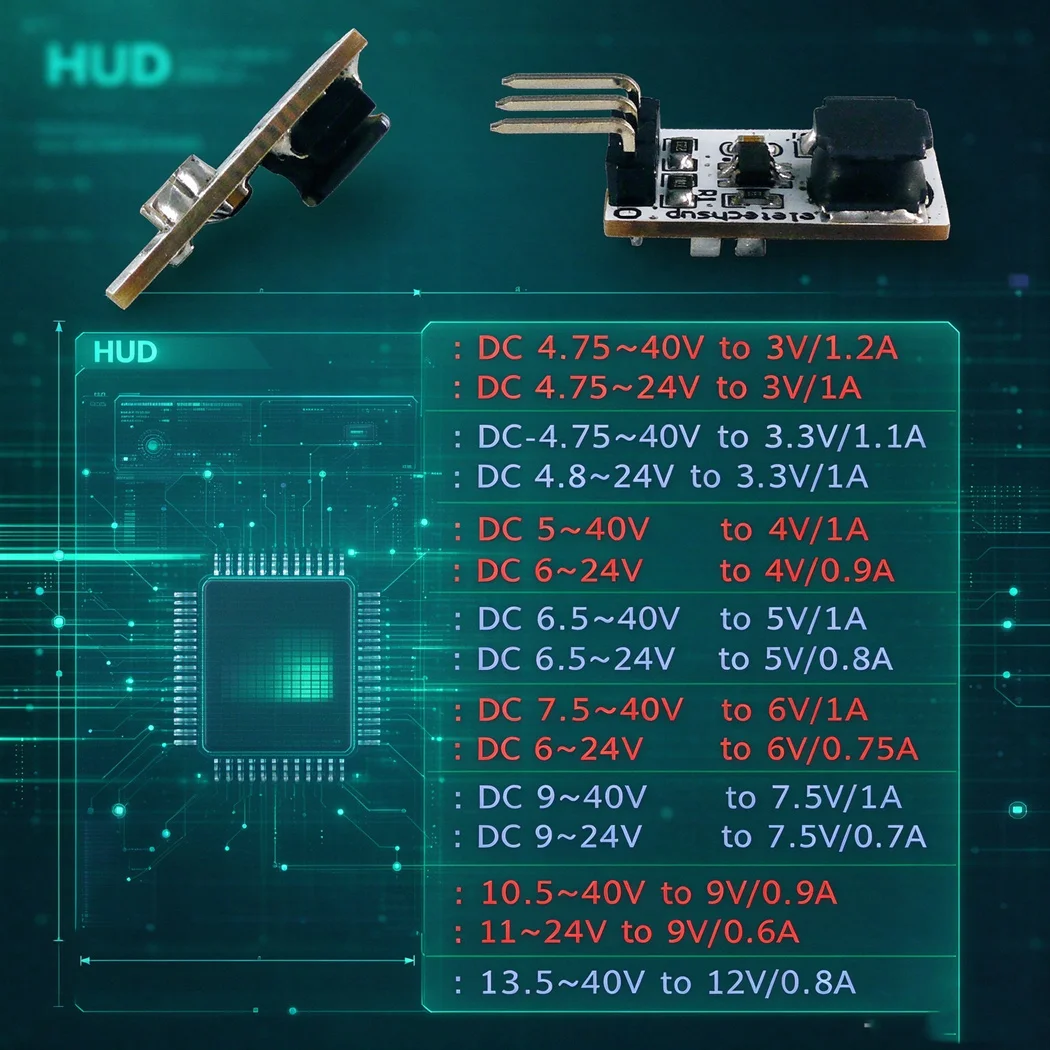 5 PCS/10 PCS Mini DC-DC Buck Regulator, IN DC 5-40V OUT 3V 3.3V 5V 7.5V 9V 12V, Replacement For AMS1117 7805 lm2596
