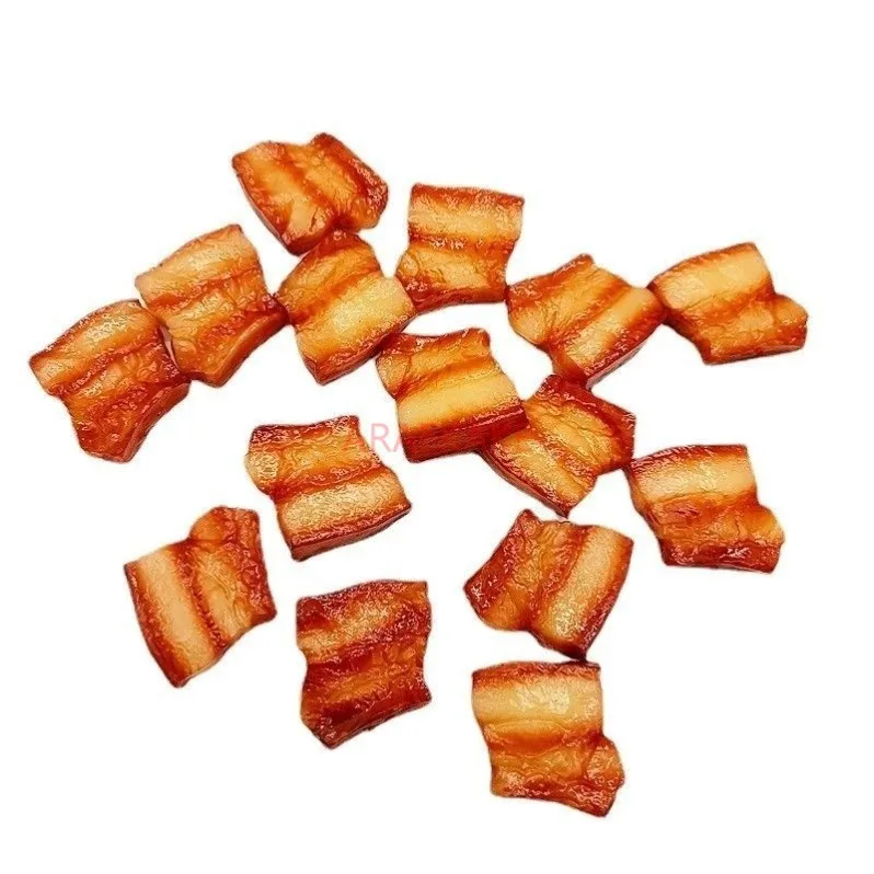 1pcs Simulated Braised pork belly model fake streaky meat fish food children's toys dishes decoration