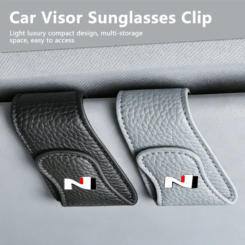 Clip para Gafas con Logotipo de Hyundai, Soporte para Gafas de Sol para Visera de Auto, N Line i10 I10 2008 2009 2010 2011 2012 2013 2019 Equus