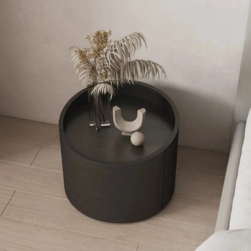 

Black Apartment Space Saving Night Table Modern Storage Minimalist Nordic Bedside Table Cute Trendy Mesa De Noche Home Decor