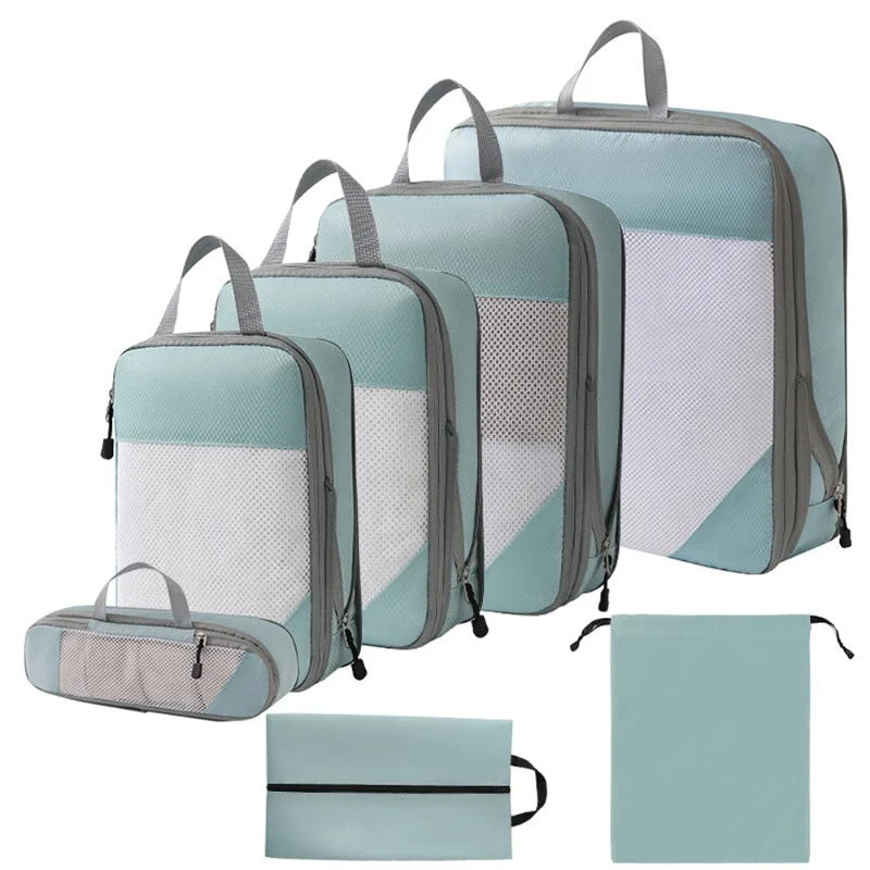 

1 Set Compression Packing Cubes Compressible Travel Packing Organizer For Carry On Suitcase