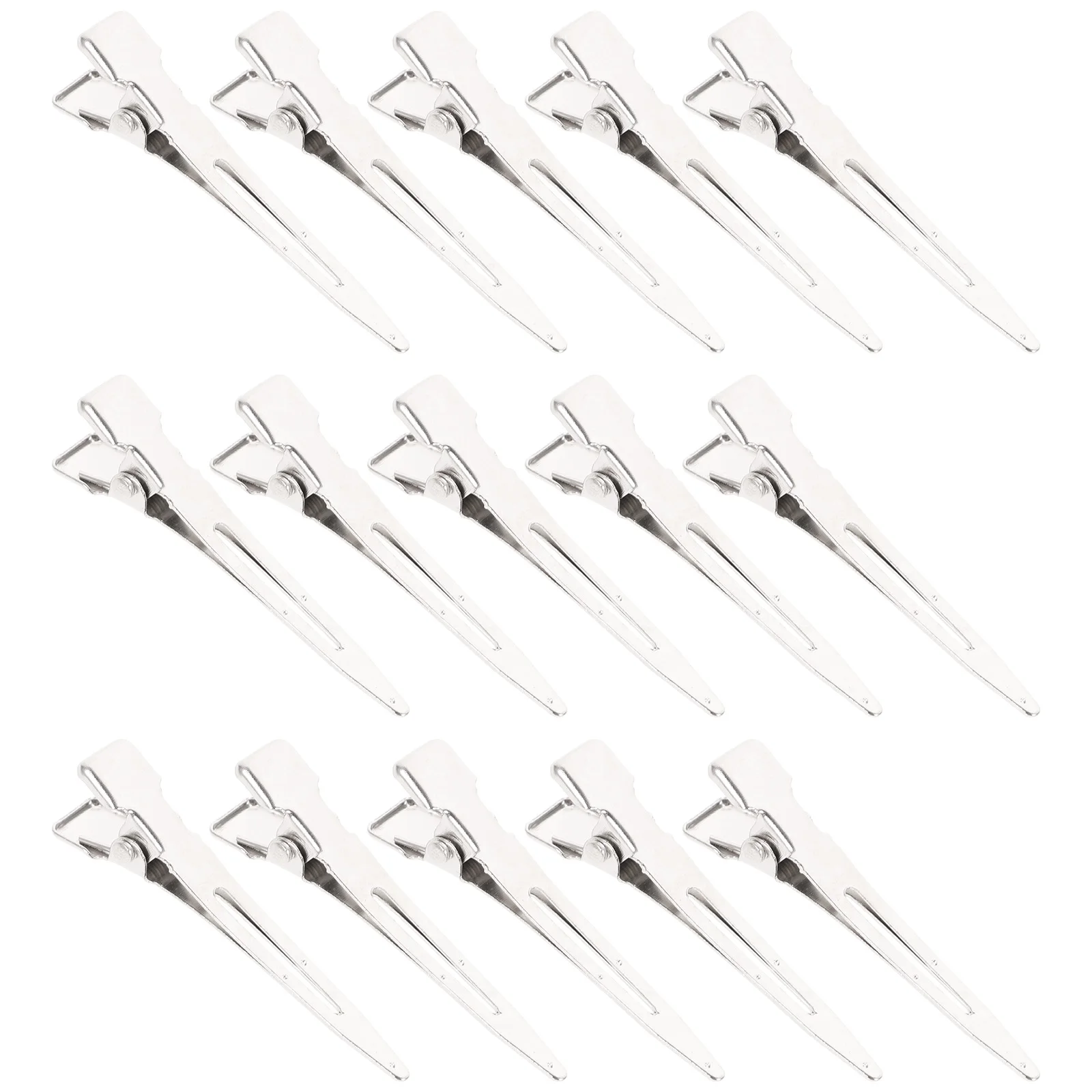 

50pcs Duckbill Clips Hair Sectioning Plated Alloy Women Styling Fixing Bobby Pins Thick Hair Hairpins Salon Supply