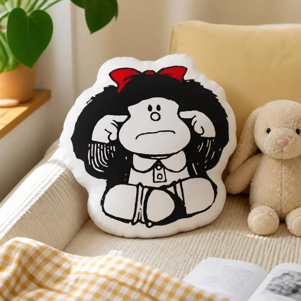 Mafaldas quino comics Cushion Irregular Stuffed Throw Pillow Home Decor Gift Sofa Bed