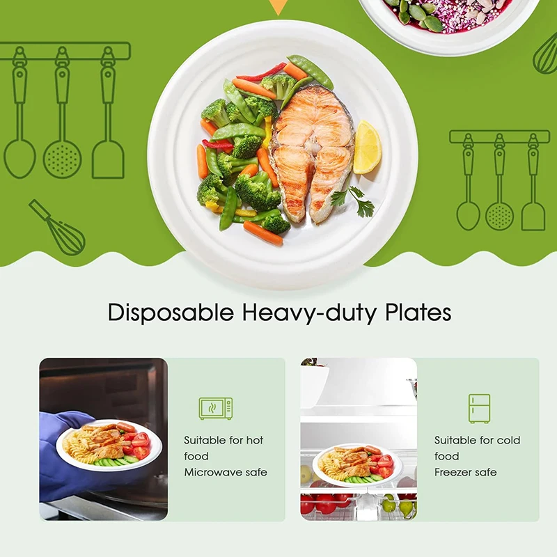 （out of stock）50-Pack 9-Inch Food-Grade Disposable Dinner Plates （out of stock）