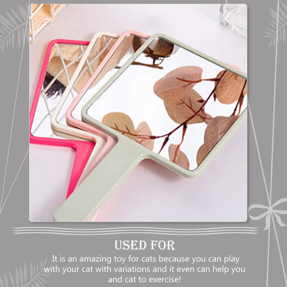 Petit miroir de maquillage à poignée Portable, 3 pièces, Design Compact à la mode, résistant aux rayures, idéal pour les voyages, les fêtes, les pique-niques