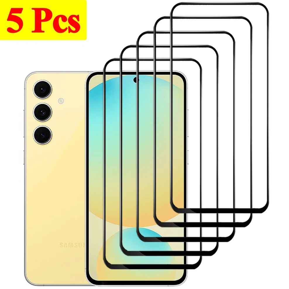 

5 Pcs, 9D Glass for Samsung S24 FE 5G Tempered Glass A55 A35 A25 A15 A05s Screen Protector S23 FE Samsung Galaxy S 24 FE Glass