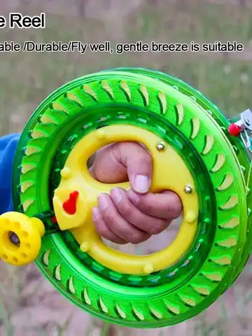 Enrouleur de bobine de cerf-volant, outil de poignée de vol de roue de feu, ligne de ficelle torsadée, poignée bleue ronde extérieure pour les cerfs-volants, 150-500m