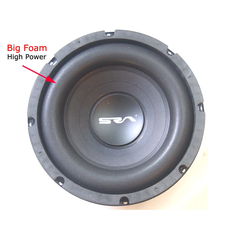 1pc  10 Inch Big Foam Paper Cone Car Speaker Subwoofer Powerful 500 W 4 Ohm Steel Custom Frame  Air Open