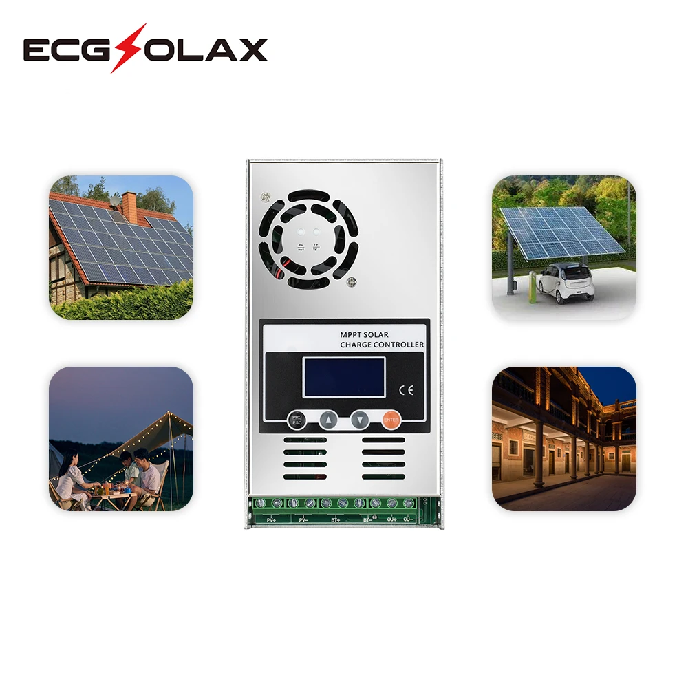 Imagem -04 - Controlador Carga Solar Mppt Ecgsolax Mppt Solar Charge Controller Auto Painel Regulador Max pv 150vdc para Bateria de Lítio Ácido Chumbo 60a 12v 24v 36v 48v Controlador Solar Mppt Controlador de Carga Mppt