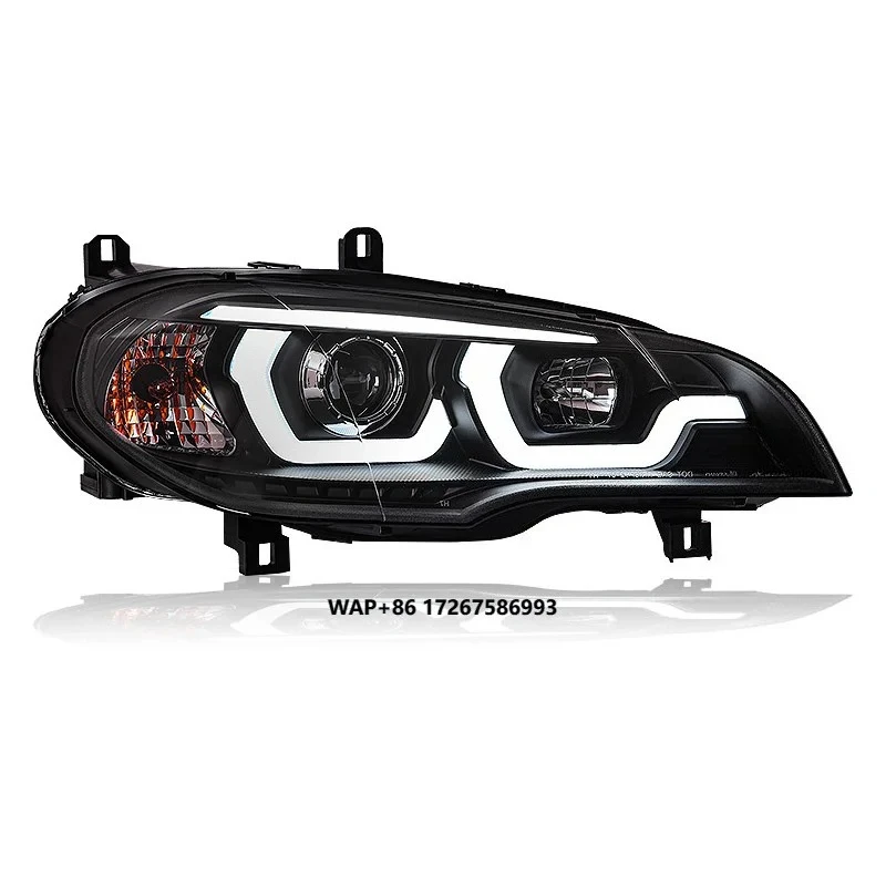 

Car Styg Head for X5 Headlights 2007-2013 E70 LED Headlight Angel Eye DRL Signal Lamp Hid Automotive Accessories